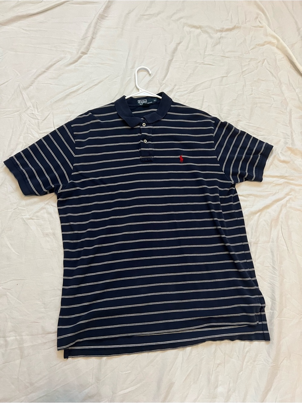 Polo by Ralph Lauren Navy and White Striped Short-Sleeve Polo shirt
